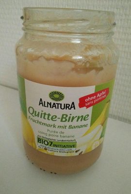 Alnatura Bio Quitte-Birne Fruchtmark mit Banane 360G - 4104420132160