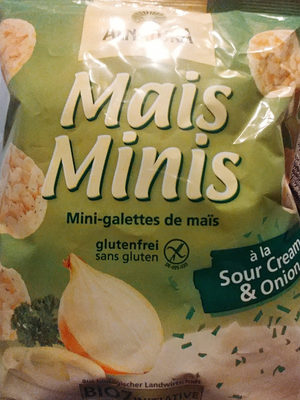 Alnatura Bio Mais Minis a la Sour Cream & Onion 50 g - 4104420135222