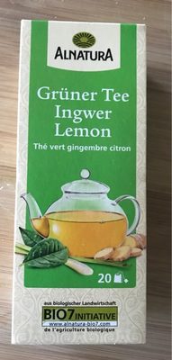 Alnatura Bio Grüner Tee Ingwer Lemon 20x 1,5G - 4104420139022