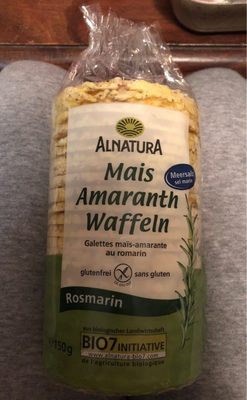 Alnatura Bio Mais Amaranth Waffeln Rosmarin 150G - 4104420177086