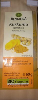 Alnatura Bio Kurkuma gemahlen 60G - 4104420180499