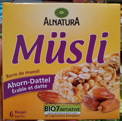 Alnatura Bio Müsli-Riegel Ahorn-Dattel 6x 25G - 4104420221833