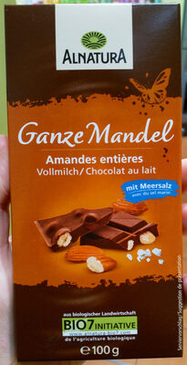 Alnatura Bio Ganze Mandel Schokolade 100G - 4104420222779
