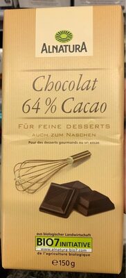 Alnatura Bio Chocolat 64% Cacao 150G - 4104420222809