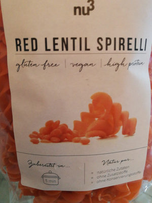 Nu3 Red Lentil Spirelli - 4260289447880