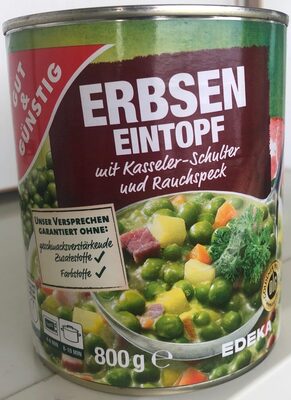 Erbsen-Eintopf mit Kasseler-Schulter und Rauchspeck - 4311596413980