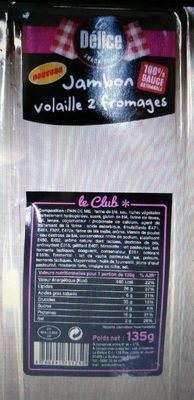 Jambon volaille 2 fromages - 4379338634635