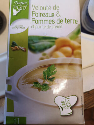 velouté de poireaux & pommes de terre et pointe de crème - 44588878