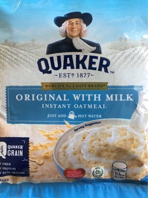 Quaker original with milk - instant oatmeal - 4800274410408