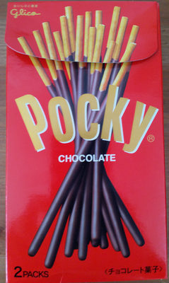 6 Glico Pocky Chocolate Cream Covered Biscuit Sticks Red Box - 4901005510029