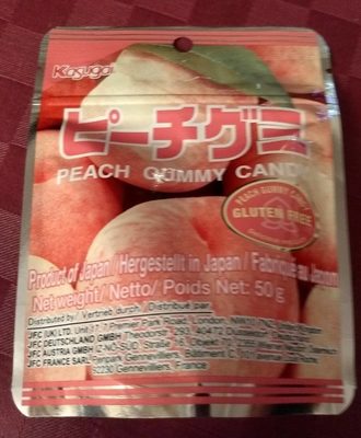 Peach Gummy Candy 50G - 4901326040236