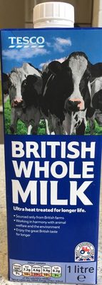 Tesco Uht Whole Milk 1 Litre - 5000119115881