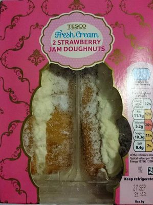 Fresh Cream Strawberry Jam Doughnuts - 5000119790361