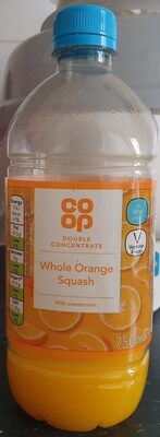 Co-op dbl concentrate Whole Orange Squash with Sweetners - 5000128839532