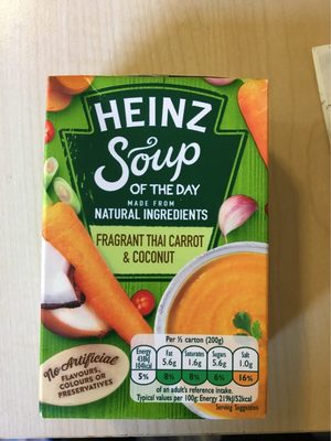Heinz Soup of the Day Fragrant Thai Carrot & Coconut 400G - 5000157079381