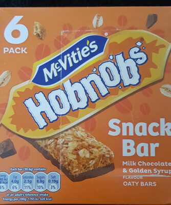 Mcvitie's Hobnobs Milk Chocolate & Golden Syrup Oaty Snack - 5000168197760