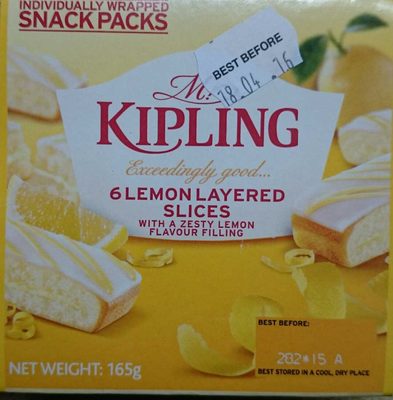 Mr Kipling 6 Lemon Layered Slices - 5000221505709
