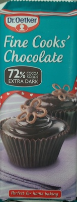 Fine Cooks' Chocolate 72% cocoa solids - 5000254003203
