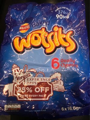 Walkers Wotsits Cheese Snacks 6 Pack - 5000328373362