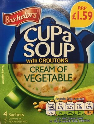 CuPaSOUP cream of vegetable with croutons - 5000354914041