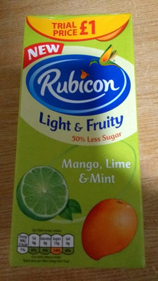 Rubicon Light & Fruity - Mango, Lime & Mint - 5000382102748