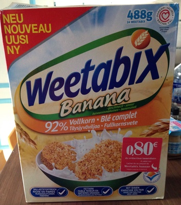 Weetabix banane 92% blé complet - 5010029217766
