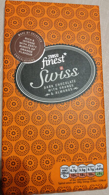 Swiss dark chocolate with orange and almonds - 5010204080772