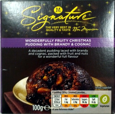 Wonderfully Fruity Christmas Pudding with Brandy and Cognac - 5010251384243