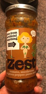 Zest, tomato, mushroom & green pepper pasta sauce - 5010338223595