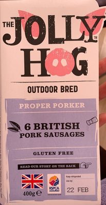Proper porker 6 british pork sausages - 5010498509218