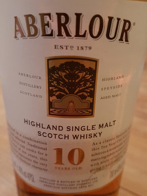 Aberlour Highland Single Malt Scotch Whisky 10 Years Old - 5010739197310