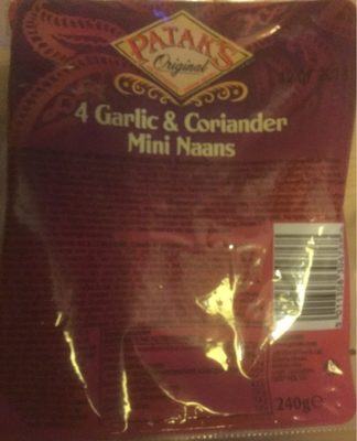 4 Garlic & Coriander Mini Naans - 5011308306768