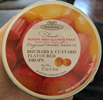 Rhubarb & Custard Flavoured Drops - 5011563001897