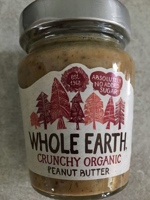 Crunchy Organic Peanut Butter - Whole Earth - 227G - 5011835101225