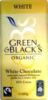 Green & black's organic chocolate bar white - 5011835101966
