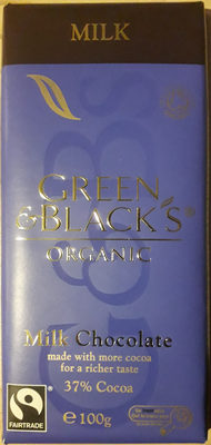 Green & Black's Organic Milk Chocolate - 5011835103946