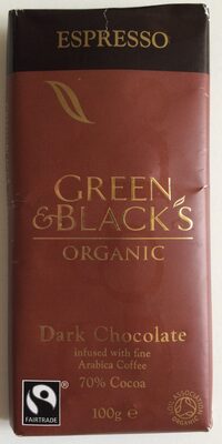 Dark Chocolate infused with fine Arabica Coffee - 5011835104028
