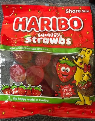 Haribo squidgy strawbs - 5012035953225
