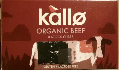 Kallo Organic Beef Stock Cubes 8 Pack - 5013665112259