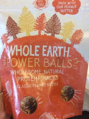 Whole Earth Power Balls Classic Peanut Butter Protein Snack 50G - 5013665113935