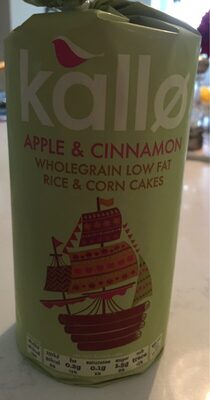 Kallo apple and cinnamon wholegrain low fat rice and corn cakes - 5013665114659