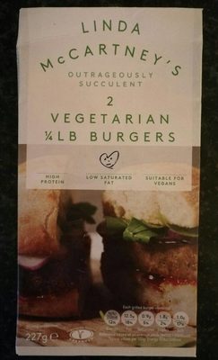 2 Vegetarian 1/4LB Burgers - 5014008002497
