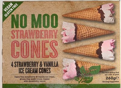 No moo strawberry cones - 5014733022265