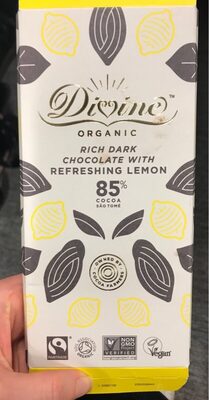 Divine Organic rich dark chocolate with refreshing lemon - 5017397003045