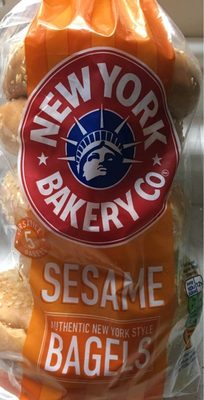 New York Bakery Co. Bagels, Sesame X5 - 5018297007799