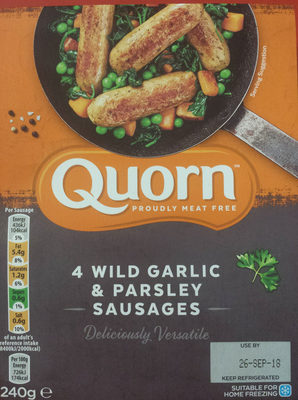 Quorn 4 wild and Parsley sausages - 5019503021950