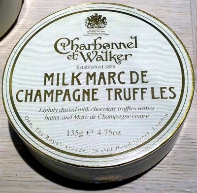 Milk Marc de Champagne Truffles - 5019960000208