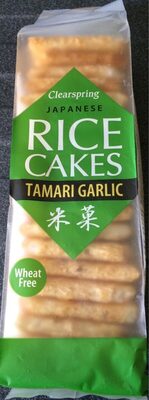 Clearspring Rice Cake 150G Tamari Garlic - 5021554001720