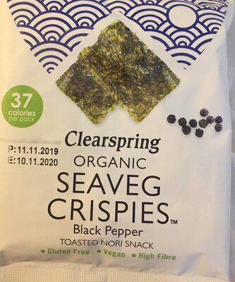 Black pepper toasted nori snack - 5021554001935