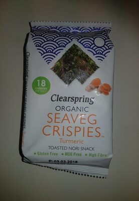 Organic Seaveg Crispies Turmeric - 5021554002543
